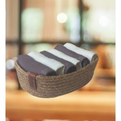 Özdilek Havlu Kutulu Peçeteli 6'lı Native Krem-Kahve