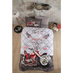 Clasy Ranforce Genç Uyku Seti Tek Kişilik Street King V1 Gri