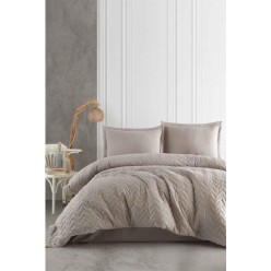 Clasy Ranforce %100 Pamuk Tek Kişilik Dört Mevsim Set Atana V3 Bej