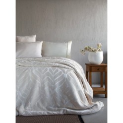 Apricitas Home Loyal Ecru Çift Kişilik Battaniye 220 x 240 cm