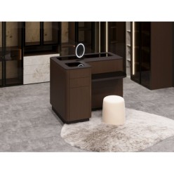 Candess Mocha Makyaj Masası Aynalı Ada 130,4×50,2 cm