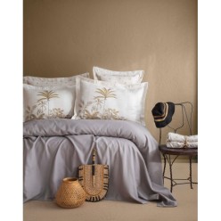 Apricitas Home Noble Çift Kişilik Bambu Pike Takımı Gri