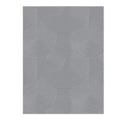 Merinos Rölyef Joy Gri Modern Kaymaz Halı 120L