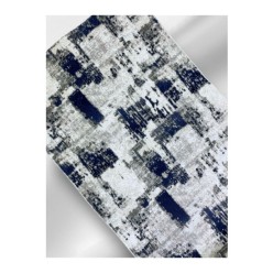 Dinarsu Halı Safir Desen Mavi Renk Kesme Kaymaz Taban Halı Yolluk 150L