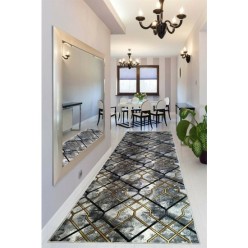 Aksu Jel Kaymaz Taban Yıkanabilir Kesme Halı Yolluk Canvas Antrasit 100L