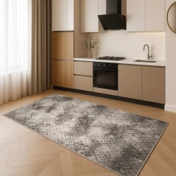 Padişah Halı Halı Kaymaz Taban Kesme Halı Yolluk Tuna Gri 80L