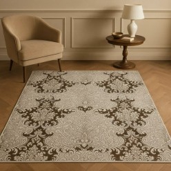 AKSU Desenli Yolluk Nesil Kahve Kesme Halı 80L