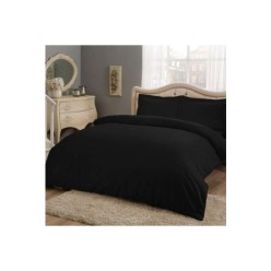 Taç Basic Siyah Çift Kişilik Pamuk Saten Nevresim Takımı