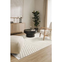 Cotton Halı Sidney SD02 Cream Beige Pelüş Dokulu Salon Makine Halısı 200x180