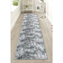 Padişah Yıkanabilir Kaymaz Taban Halı Kesme Yolluk Tuna Gri 80L