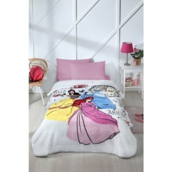 Özdilek Princess Time Disney Lisanslı Tek Kişilik Çocuk Battaniyesi 155x215