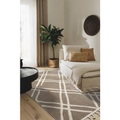 Cotton Halı Cool CL 04 Beige İskandinav Peluş Dokulu Makine Halısı 160L