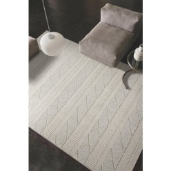 Cotton Halı Marie MR01 Cream Makrome Dokumalı Makine Halısı 100L