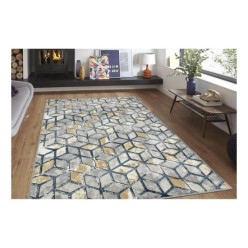 Aksu Halı Vitra Jel Kaymaz Taban Mavi Kesme Yolluk Halı 120L