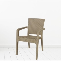 Lilyum Rattan Sandalye Kahve