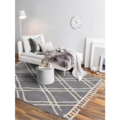 Cotton Halı Cool CL 02 Grey İskandinav Peluş Dokulu Makine Halısı 100x200