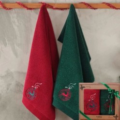Hobby 2'li Yılbaşı Havlu Seti 50x90cm
