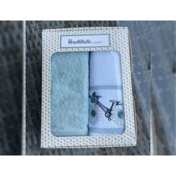 Özdilek Daisy Border Mint 2'li Kutulu Havlu 50x90