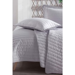 Clasy Ranforce %100 Pamuk Tek Kişilik Ponponlu Yatak Örtüsü Seti Pedra V2 Gri