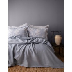 Apricitas Home Tek Kişilik Bambu Pike Takımı Tanya Indigo - Nevresimli Pike Takımı