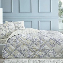 Taç Allen Ranforce Çift Kişilik Yorgan Seti Kahve