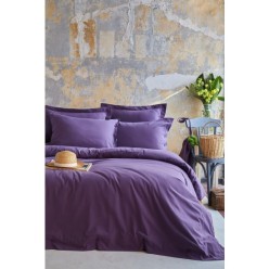 Apricitas Home Tek Kişilik Düz Nevresim Takımı Essential Mürdüm