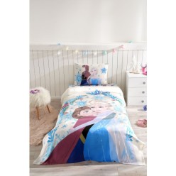 Özdilek Frozen Winter Tek Kişilik Disney Lisanslı Lastikli Çarşaf Çocuk Pike Takımı
