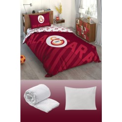 Taç Galatasaray Kırmızı Lisanslı 5 Parça Tek Kişilik Uyku Seti