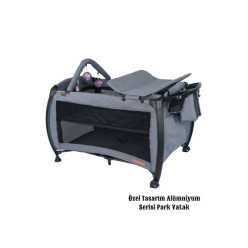 Maccon Prime Alüminyum Kasa Park Yatak Sallanır Cibinlikli Oyun Parkı Beşik 70x110 cm