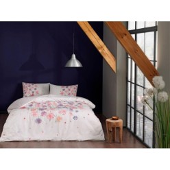 Taç Ranforce Ezra V1 Pembe Çift Kişilik Nevresim Takımı