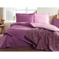 Özdilek Pamuk Battaniyeli Nevresim Takımı - Lila/Mürdüm