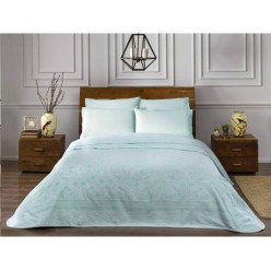 Taç Salice Jakar Tek Kişilik Pike Takımı Turkuaz