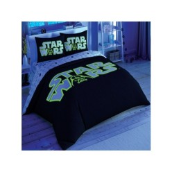 Taç Lisanslı Star Wars Glow Tek Kişilik Nevresim Takımı