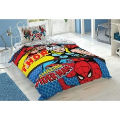 Taç Lisanslı Marvel Comics Tek Kişilik Pamuk Nevresim Takımı