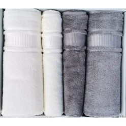 Özdilek Colourist Gümüş-Krem Best Set (Hamam Takımı)