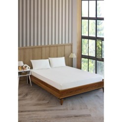 Hobby Collection Pamuklu Çizgili Saten Çift Kişilik Lastikli Çarşaf Takımı 180x200