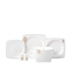 Korkmaz Bone Selection 60 Parça Kare Yemek Takımı A8456