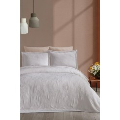 Elart Nice Yatak Örtüsü Çift Kişilik Ekru