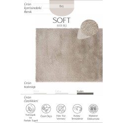 Cool Halı Soft 8001 Bej Yumuşak Dokulu Halı