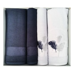 Özdilek Golden Palm Lacivert-Gümüş Best Set Hamam Takımı