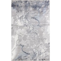 Merinos Halı Therapy 19112 030 Yün Tuşeli Modern Salon Halısı Gri Mavi 100cm