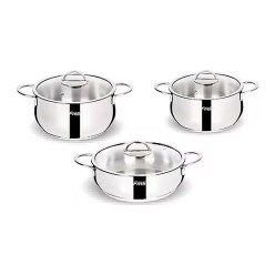 Fms 5013 Eko 6 Parça Çelik Tencere Seti Metal