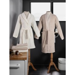 Özdilek Elissa Krem Bej Aile Bornoz Takımı