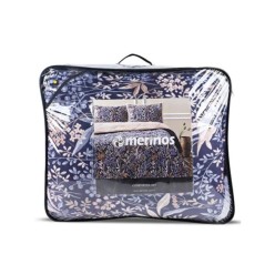 Merinos Yorgan Set Comforter 220x240 Volante Lacivert