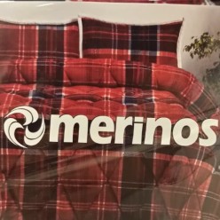 Merinos Comforter Set Çift Kişilik Yorgan Seti (220 x 240) Juni Kırmızı