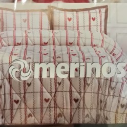 Merinos Comforter Set Çift Kişilik Yorgan Seti (220 x 240) Betty Bej