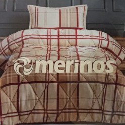 Merinos Comforter Set Çift Kişilik Yorgan Seti (160 x 240) Juni Bej