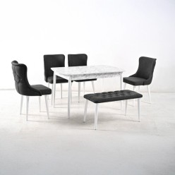 Cool Kelebek Masa Beyaz Mermer