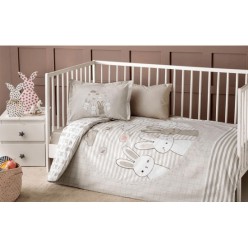 Özdilek Hello Rabbit Bej Bebek Battaniyesi 100x120 Cm