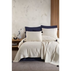 Özdilek Liya Çift Kişilik Pike Takımı Lacivert